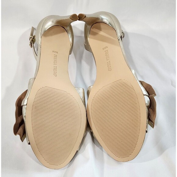 Ivanka Trump Gold Bow Knot 4.5 Inch High Heels - Size 10M Great Condition - Picture 7 of 10